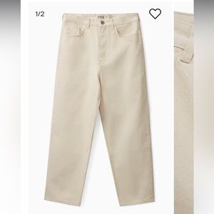 Cos tapered high rise canvas jean